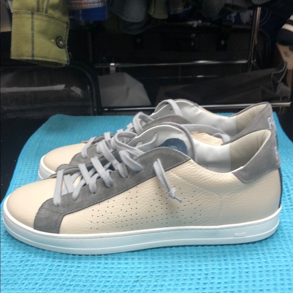 P448 Beige and Gray Sneakers - Picture 1 of 6